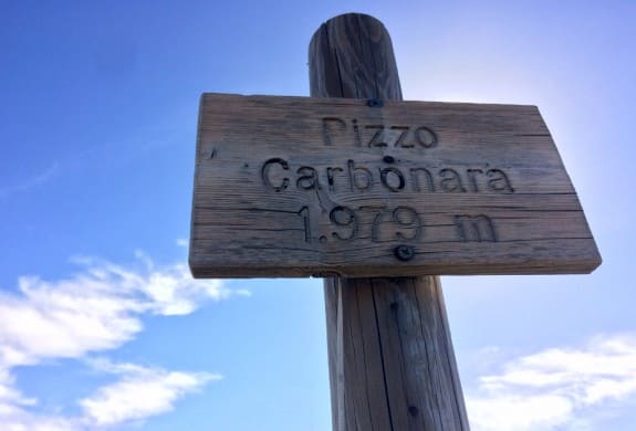 In trekking a Pizzo Carbonara